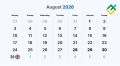 Feiertage an den internationalen Börsen: August 2026