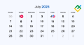Hari libur pasar saham dunia: Juli 2025