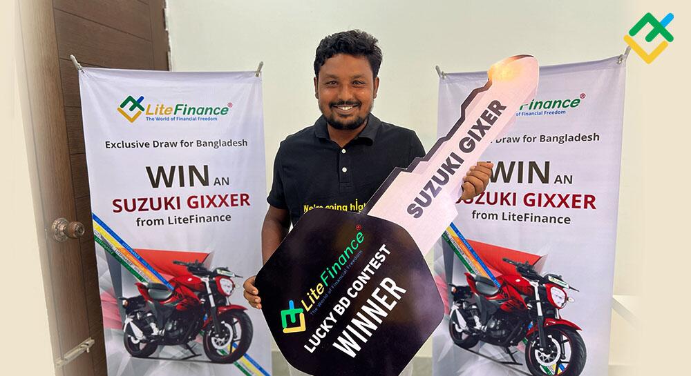 A trader from Bangladesh won a motorbike