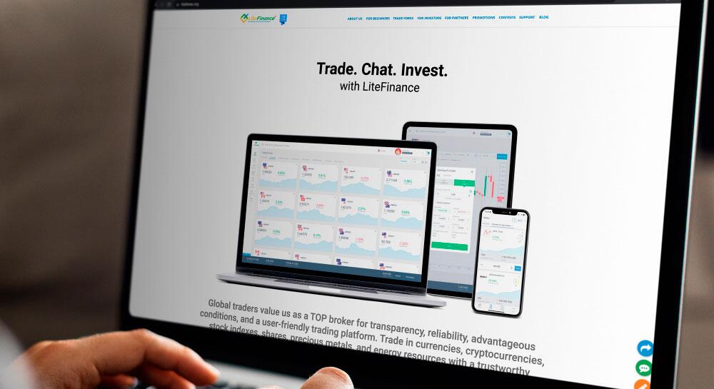 LiteFinance mendesain ulang berandanya